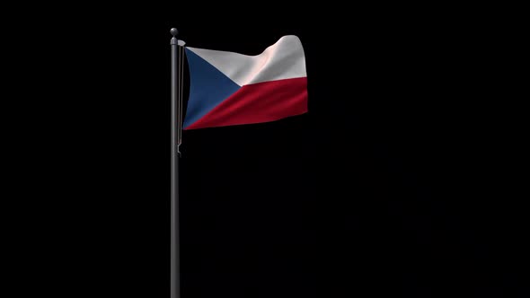 Czech Republic Flag With Alpha 2K
