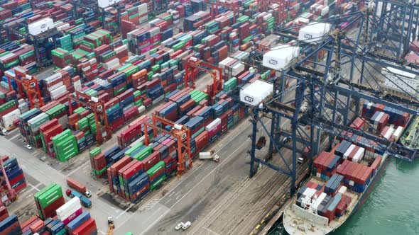 Cargo Container Port in Hong Kong 