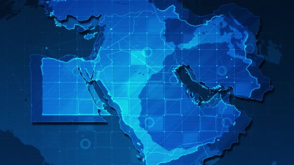 Business Map Technology Middle East Concept