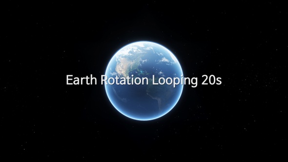 Earth Rotation Looping 20s 
