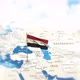 Syria Map And Flag With Clouds - VideoHive Item for Sale