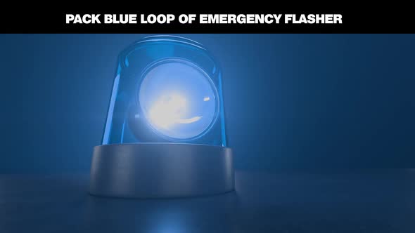 Pack blue Loop of emergency flasher