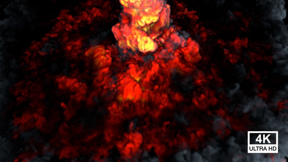 Lava Fire Streaming And Spreading 4K