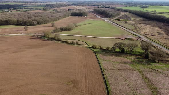 HS2 Broadwell Woods Haulage Road Ground Clearing February 2021 Aerial