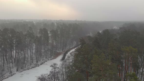 River In Winter Forest alt