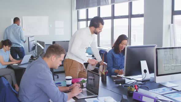 Business people working in modern office