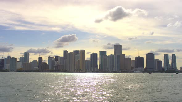 Panoramic view of Miami with towers