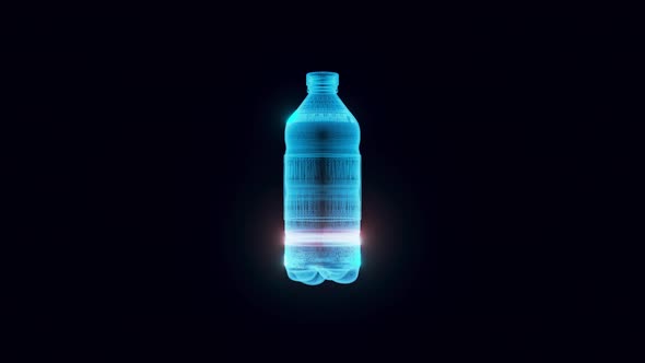 Plastic Bottle Hologram 4k