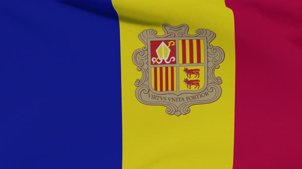 Flag Andorra Patriotism National Freedom Seamless Loop