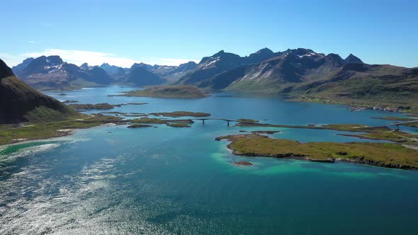 Beach Lofoten Islands Is an Archipelago in the County of Nordland, Norway