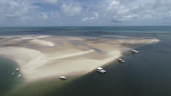 Brazil Northeast  bay water. Beach landmark travel destination in Brazil.