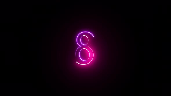 Beautiful neon countdown.