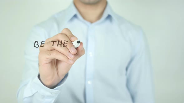 Be The Type of Person You Want To Meet, Writing On Transparent Screen