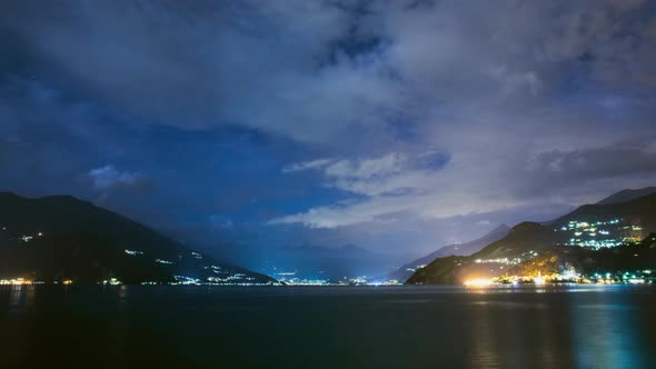 Timelapse of Lake Como at Night