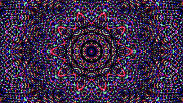 Abstract Kaleidoscope pattern with full colors. Magic mandala