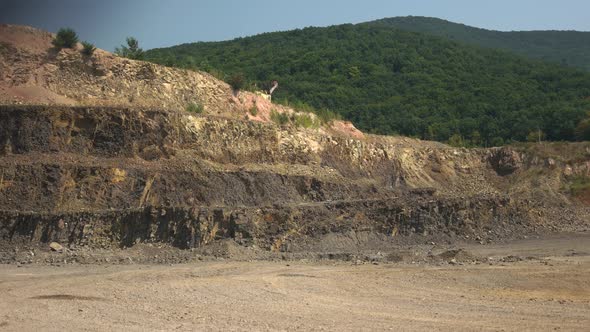 Stone Quarry in Mountain on a Summer Day