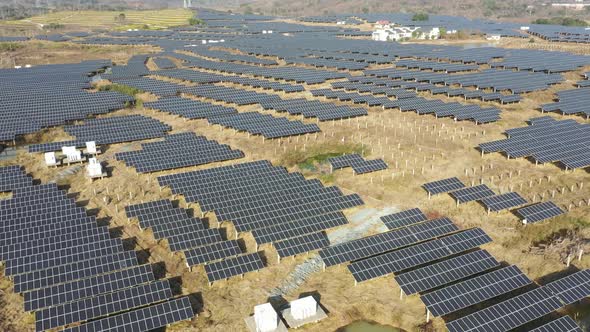 Solar power station in montain