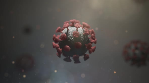 Coronavirus Mutation. Microscopic View Of A Virus Cell Omicron