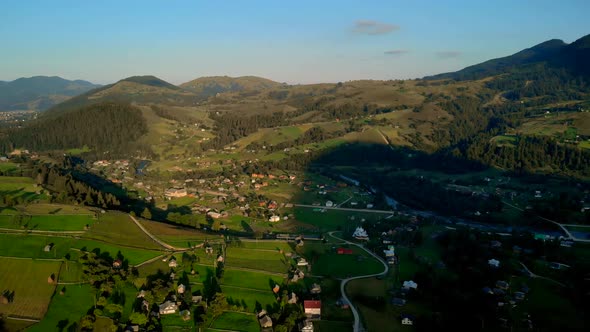 Beautiful Summer Alpine Countryside Landscape