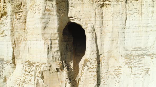 Relief White Cliff Slope With Large Hole