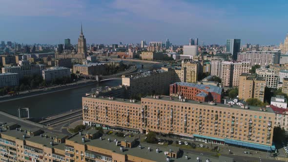 Downtown Moscow. Aerial Photography From the Drone.