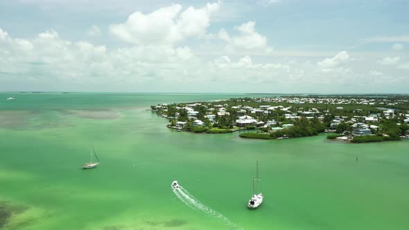 Aerials fo the Florida Keys nature landscape 4k