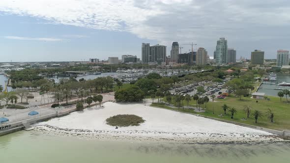 Aerial view of St Petersburg, Florida