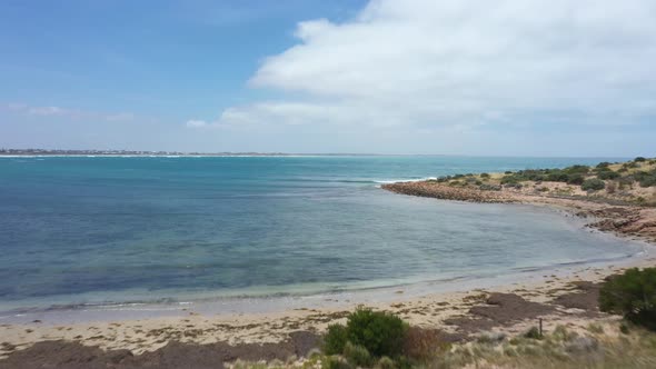 Aerial footage flying into The Great Australian Bight in South Australia