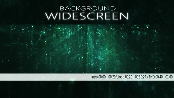 Deep Green Particles Widescreen Background