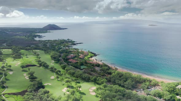 Beautiful Emerald Golf Resort with Sea View on Sunny Summer Day