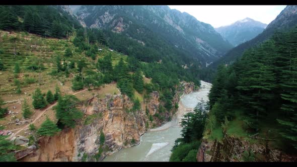 Valley of River Ganges in Himalaya India. 