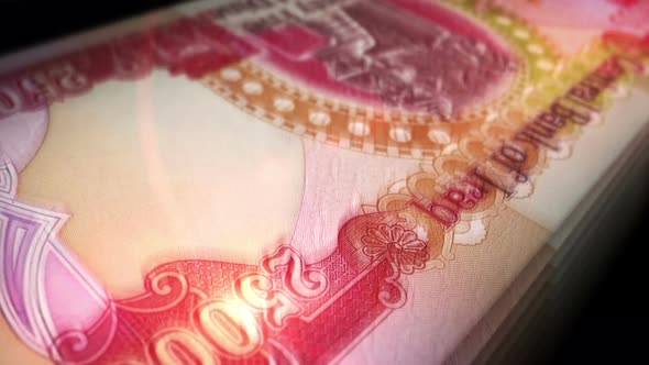Iraq Dinar money counting seamless loop