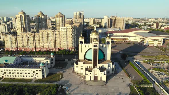 Greek Catholic Cathedral in Kiev, Aerial View