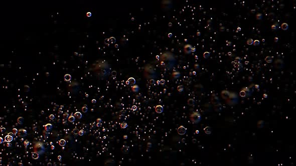 Bubbles Rising Lower Left To Upper Right Seamless Loop