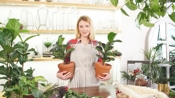 Portrait of Smiling Woman Florist