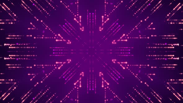 Purple Abstract Light Symmetrical Pattern Background for VJ Loop