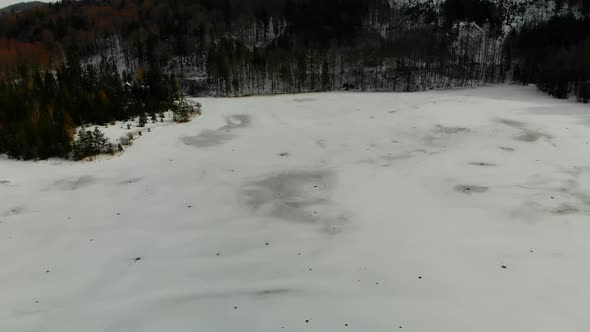 Beautiful Winter Landscape with frozen Lake