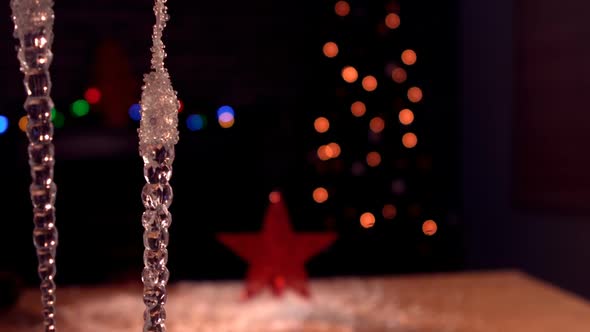 Animation of Christmas wreath balancing