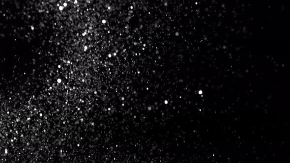 Silver Glitter Background in Super Slow Motion at 1000Fps