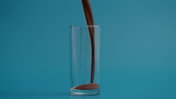 Super Slow Motion of Pouring Chocolate in Glass at 1000 Fps