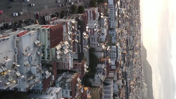 Vertical Video Alanya Turkey  a Resort Town on the Seashore