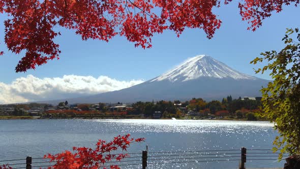 Mount Fuji in Autumn Color, Japan