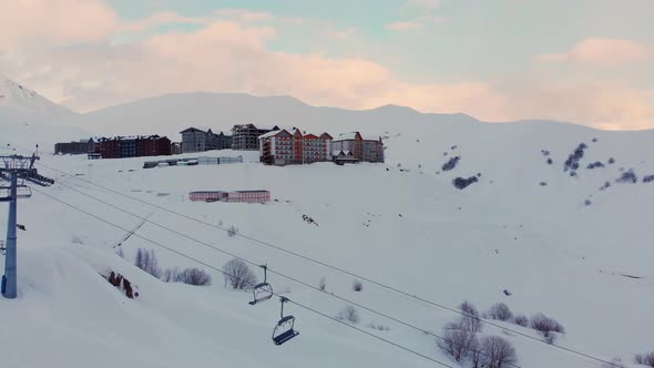 New Gudauri And Ski Lifts In Georgia
