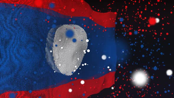 Laos Flag Particle Animation