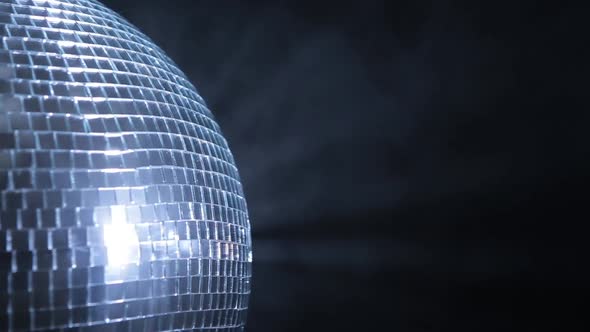 Half Disco Mirror Ball Is Rotated