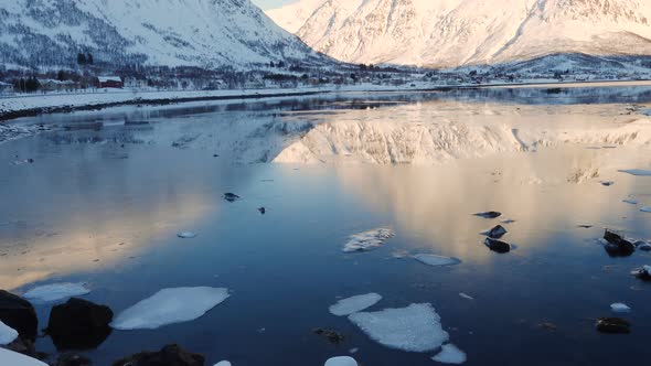 Winter Nothern Mountains And Ocean 12