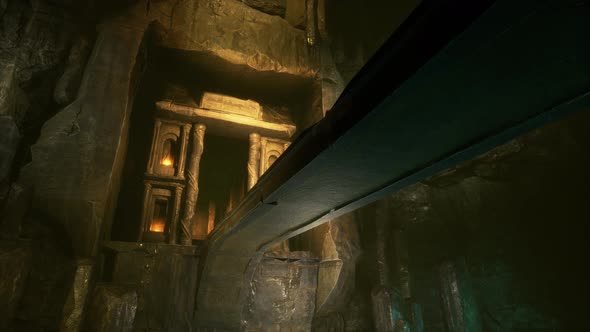 Old Stone Bridge Inside Big Cave alt