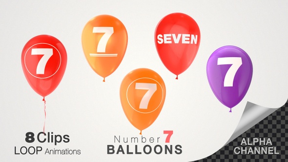 Balloons With Number 7 alt
