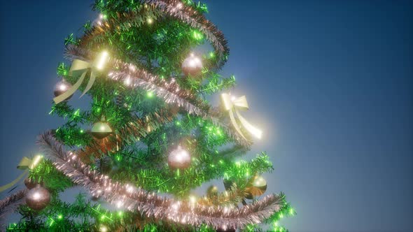 Christmas Tree with Colorful Lights