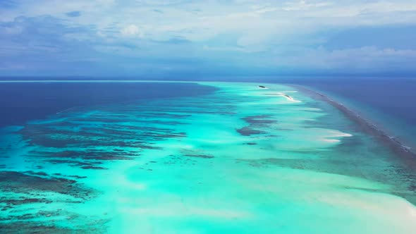 Aerial view texture of marine tourist beach holiday by clear ocean with white sandy background of a 